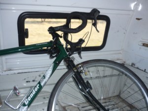 Bike meets truck: sad end to gloriously silly day